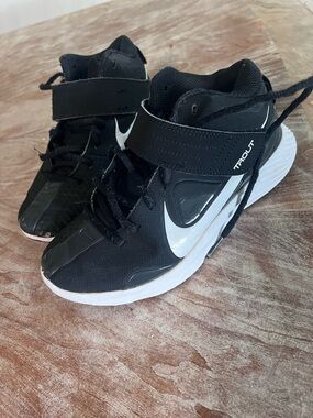 Kids Nike Black Athletic High-Top Turf Cleats